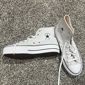 Custom All-Star Lift Platform High-Tops - Off White